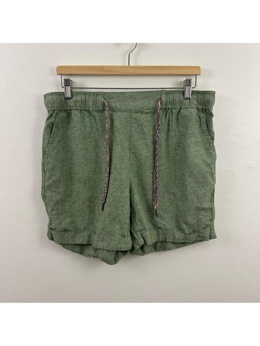 Eddie Bauer Linen Easy Relaxed Fit Shorts Size L